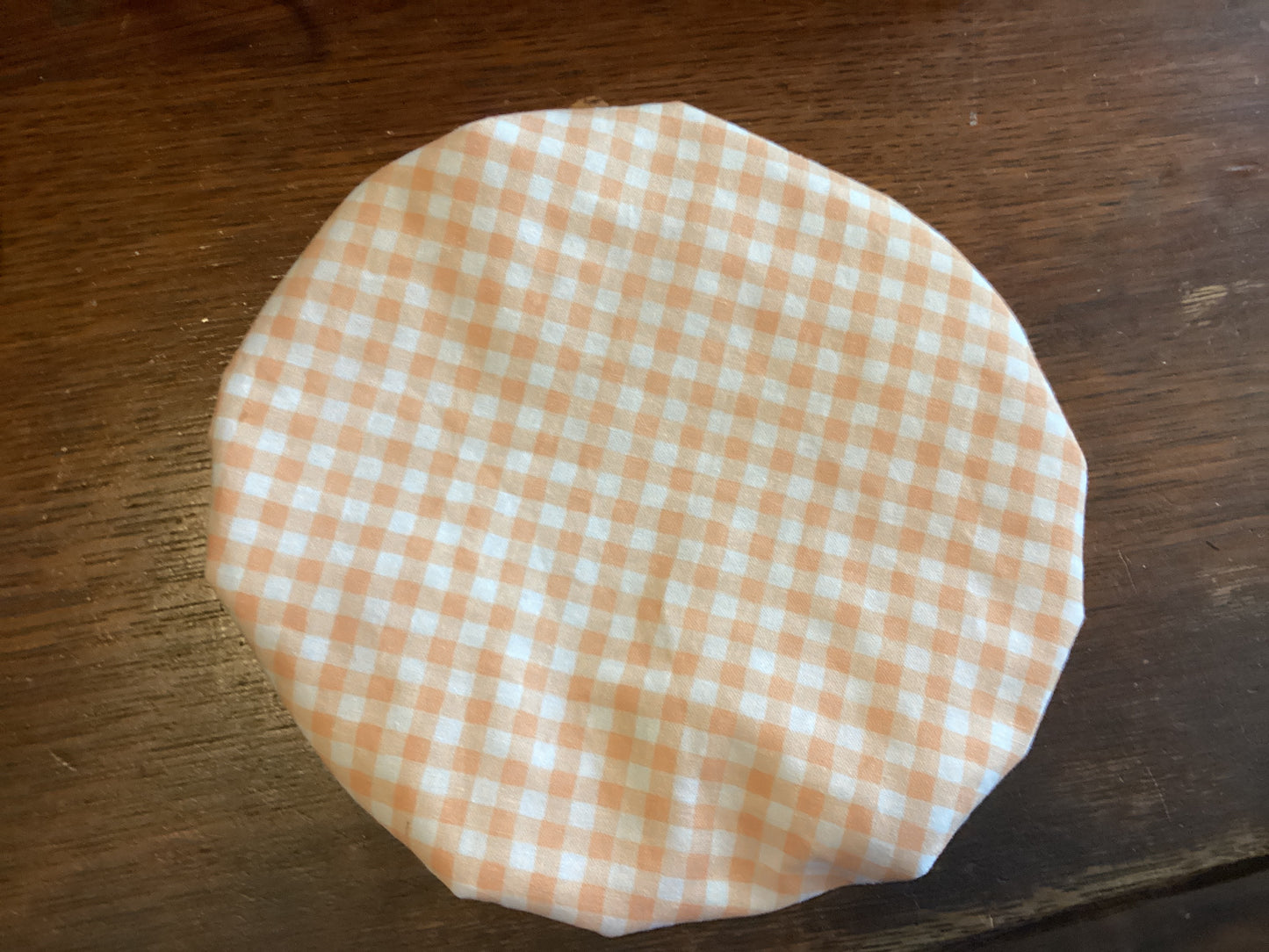 Peach Gingham Bowl Covers