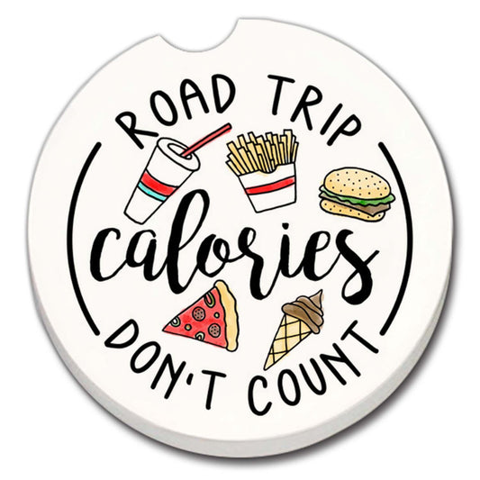 Road Trip Calories Bulk Stone Car Coaster-NO PACKAGING