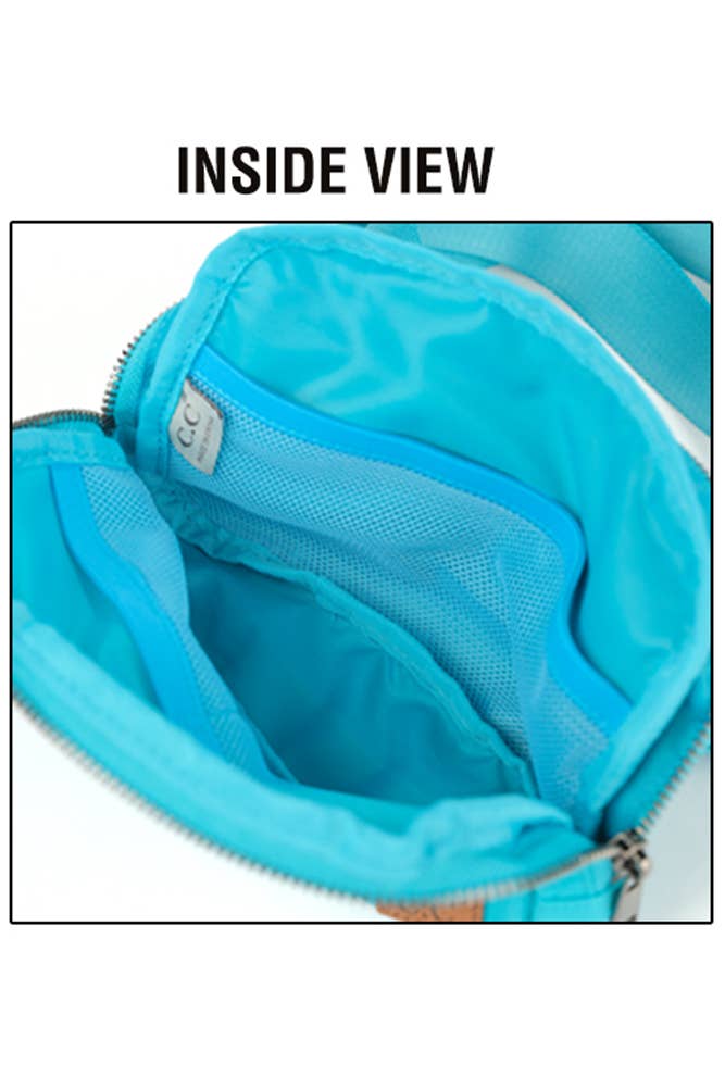 C.C Water Proof Mini Fanny Belt Bag: Blue