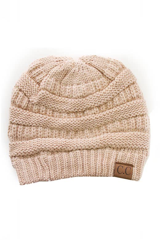 Hana - C.C Best Selling Cable Knit Classic Beanie Winter Hat