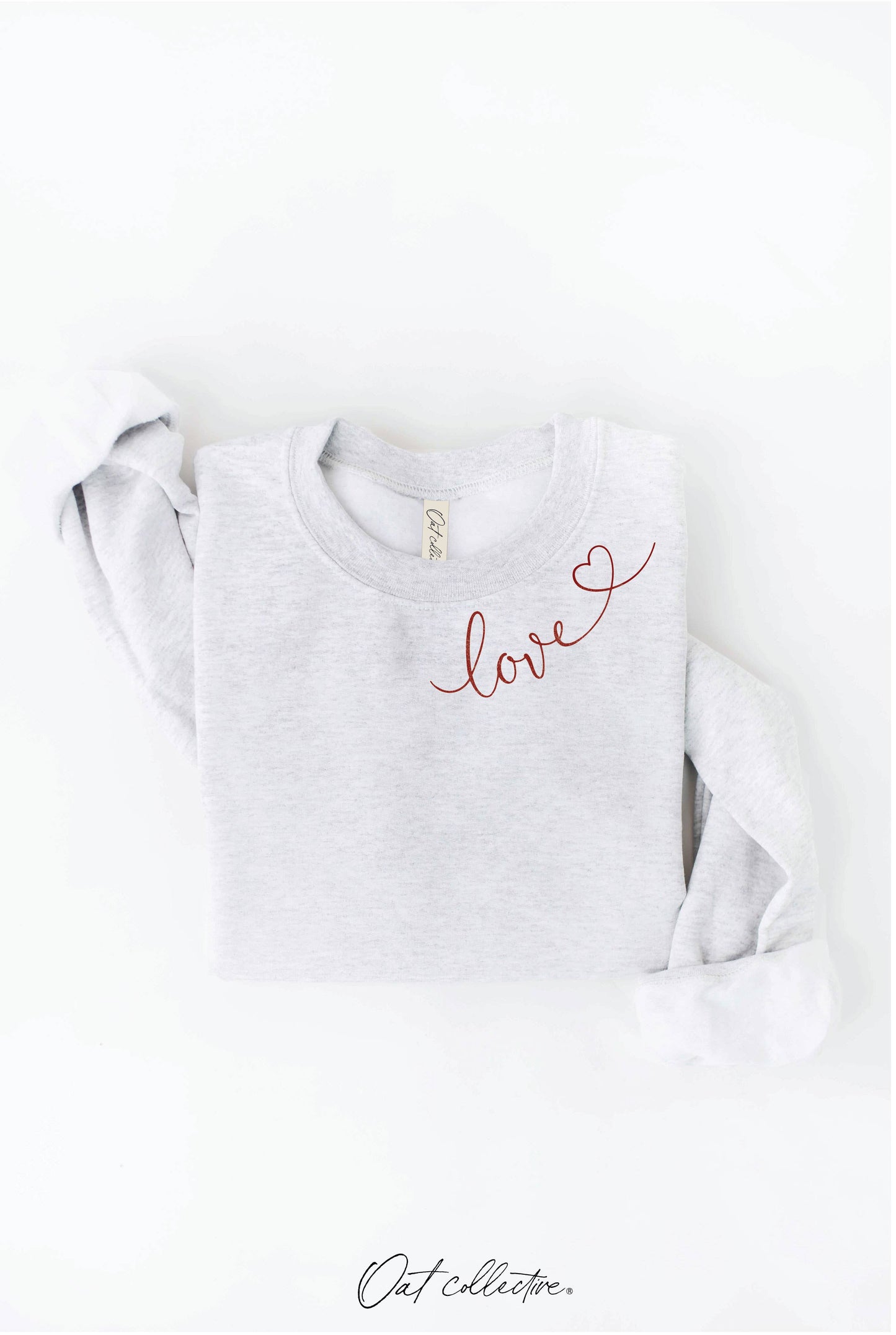 LOVE HEART NECKLINE Graphic Sweatshirt