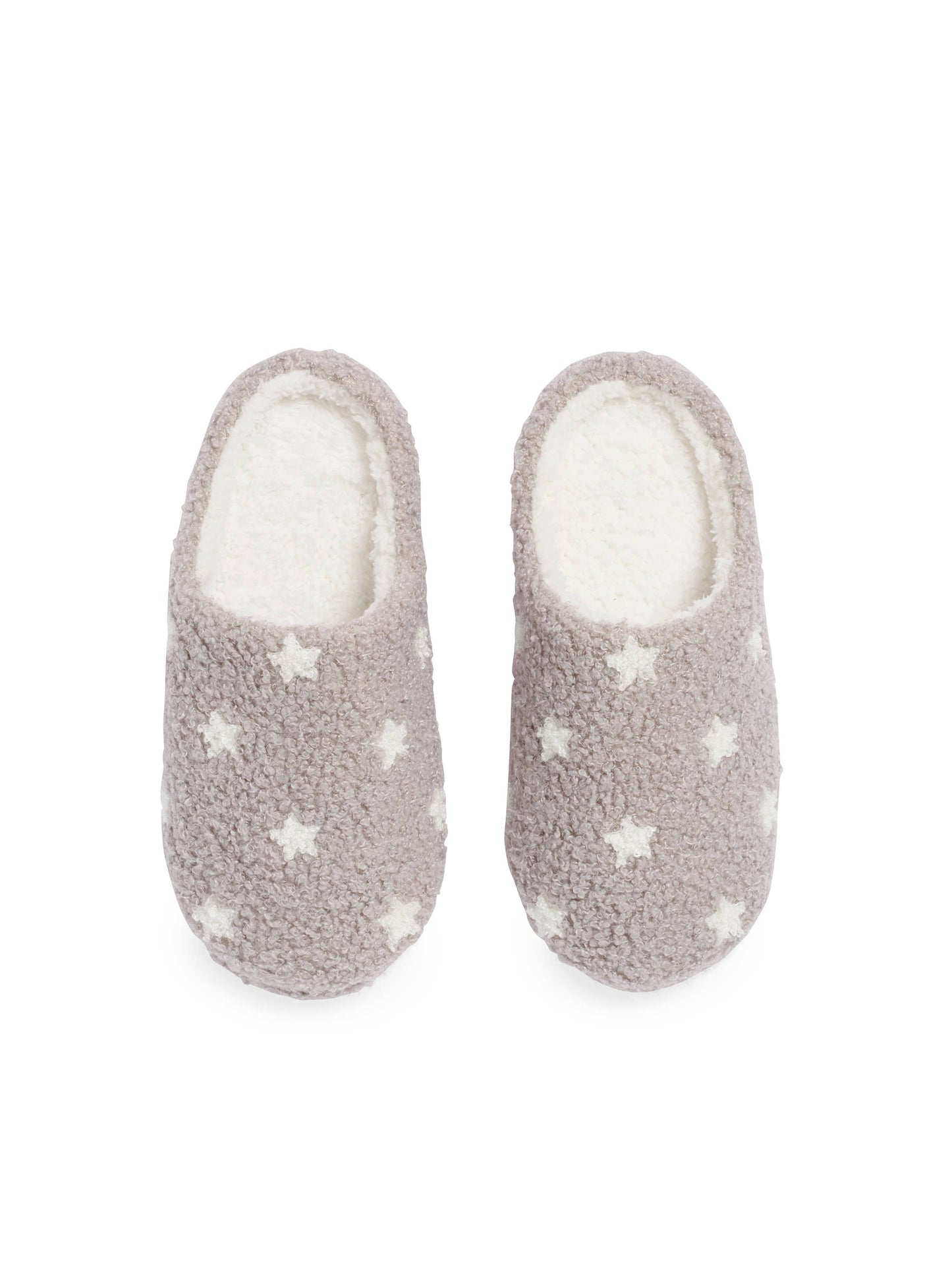 ASST/2 SIZES STAR SLIPPERS,GREY