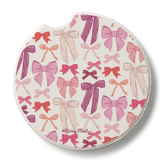 "Mixed Bows" Stone Car Coaster BULK NO PACKAGING