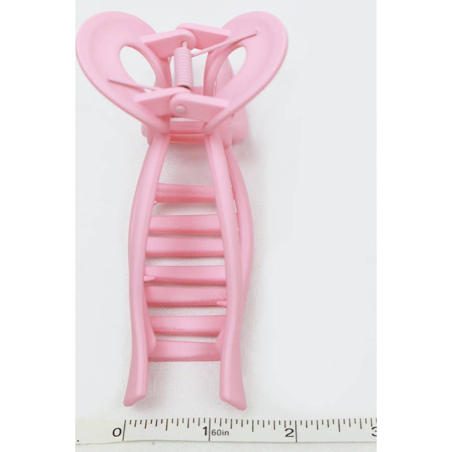 Matte Pastel Tone Bow Shape Hair Claw