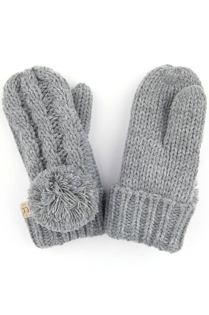 C.C Kids Pom Kids Glove With Fuzzy Lining