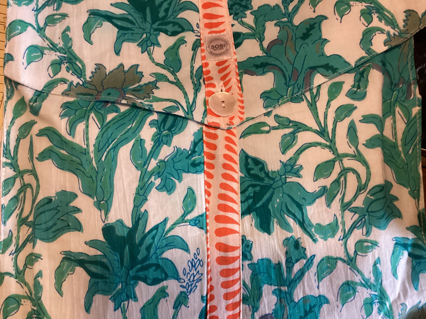 SOS Long Sleeve/Pants Sleep Set-Blue/Orange