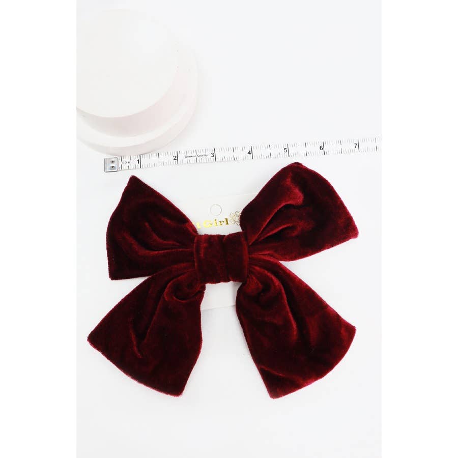 Assorted Large Velvet Bow Clips