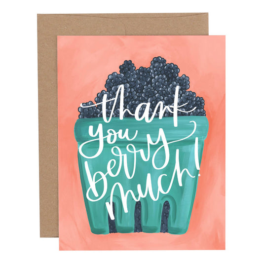 1canoe2 | One Canoe Two Paper Co. - Berry Basket Thank You Greeting Card