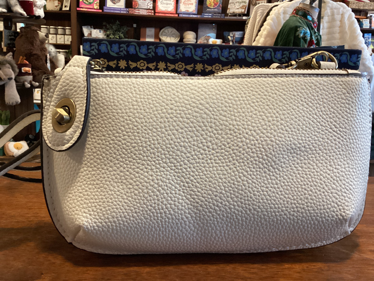 White Mini Crossbody Wristlet Clutch