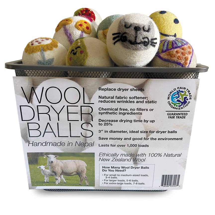 Ethical Global - Mushrooms - Eco Wool Dryer Balls Fair-Trade