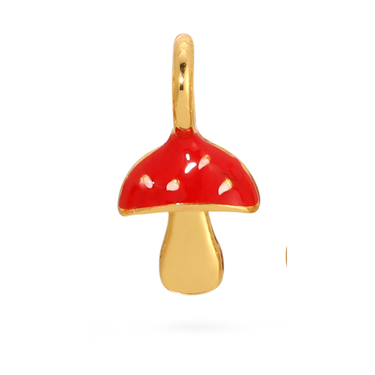 Lucky Feather - Charm Garden - Mushroom Charm - Gold