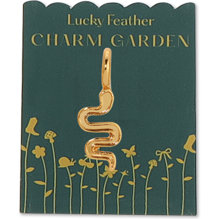 Lucky Feather - Charm Garden - Snake Charm - Gold