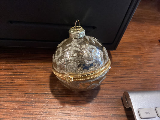 Hinged Keepsake Antique Gold | Glass Ornaments