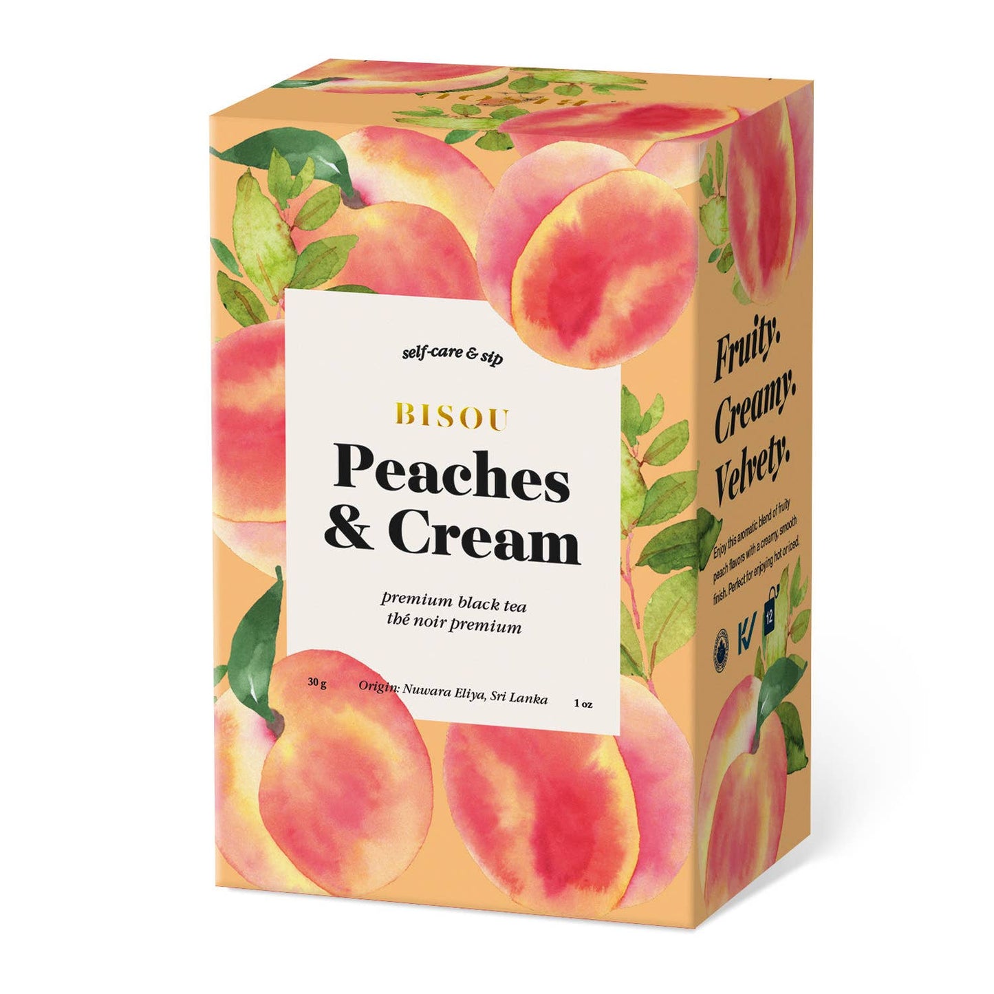 Organic Peaches & Cream - Black tea blend sachets