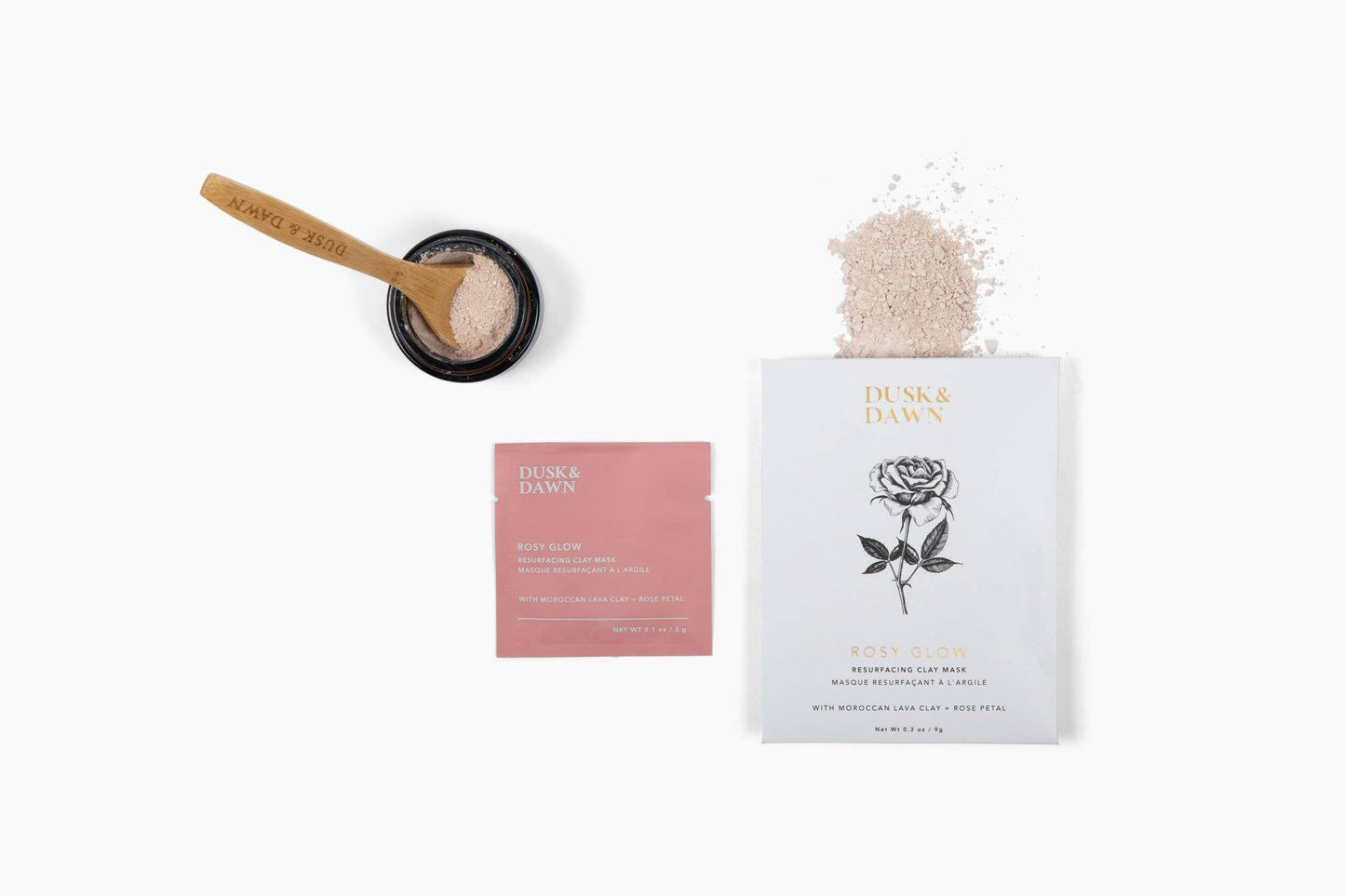 Dusk & Dawn - Rosy Glow Resurfacing Clay Mask Pouch