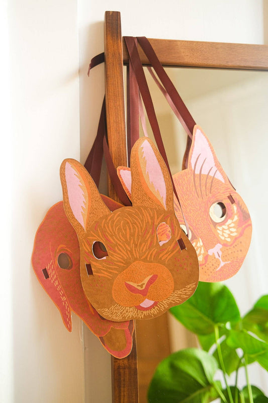 RABBIT MASK GREETING CARD