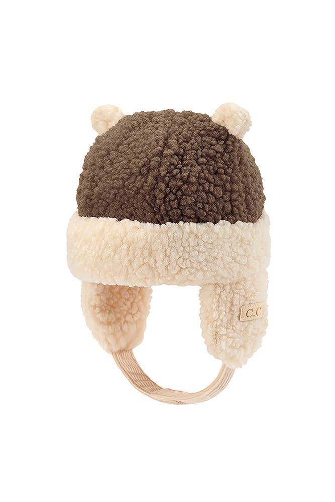 C.C Kids Teddy Bear Ears Earflaps Beanie