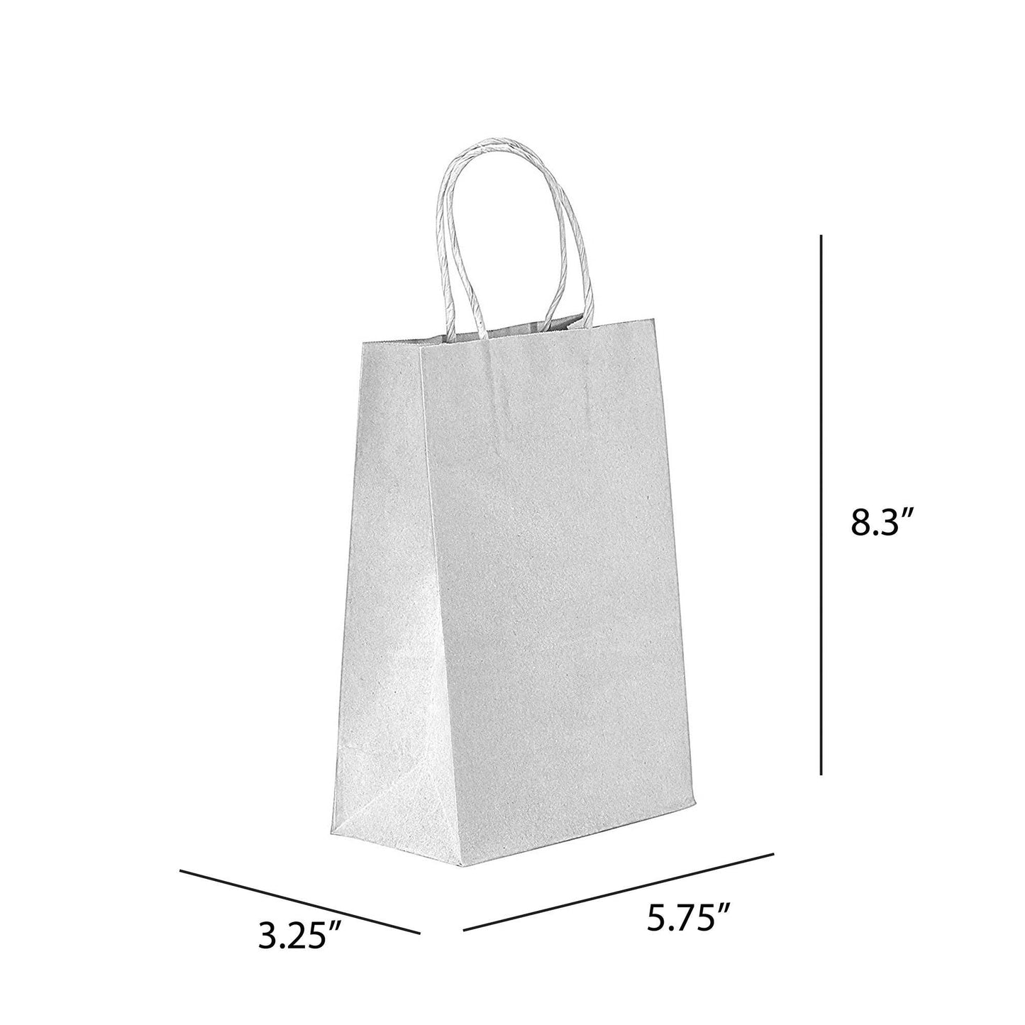 PTP BAGS - Natural/White Paper Bag - 5.75 x 3.25 x 8.375 (250 Pack)