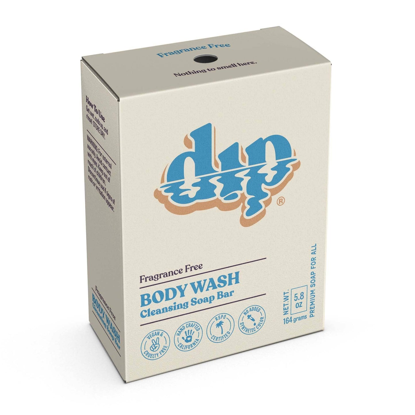 Dip - Body Wash Cleansing Soap Bar - Fragrance Free