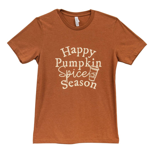 Col House Designs - Happy Pumpkin Spice Season T-Shirt, Heather Autumn, XL