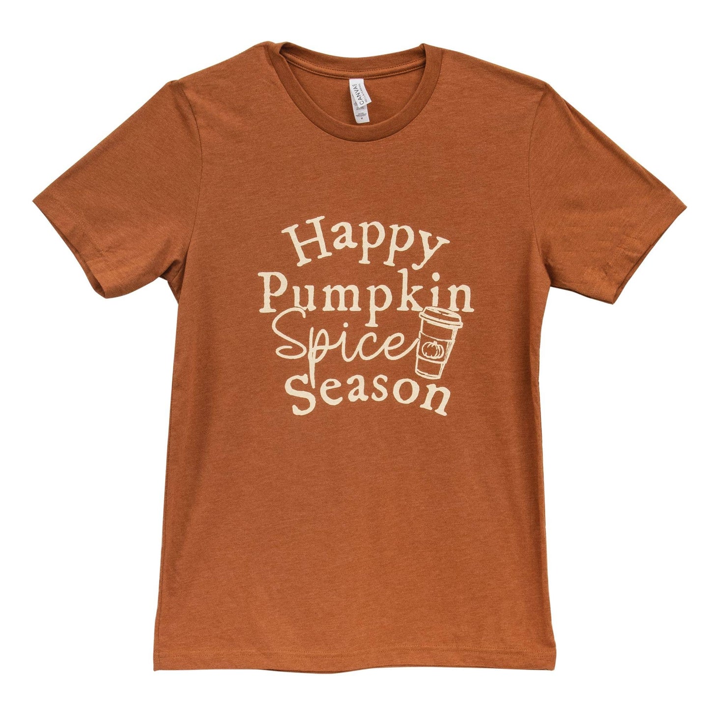 Col House Designs - Happy Pumpkin Spice Season T-Shirt, Heather Autumn, Large