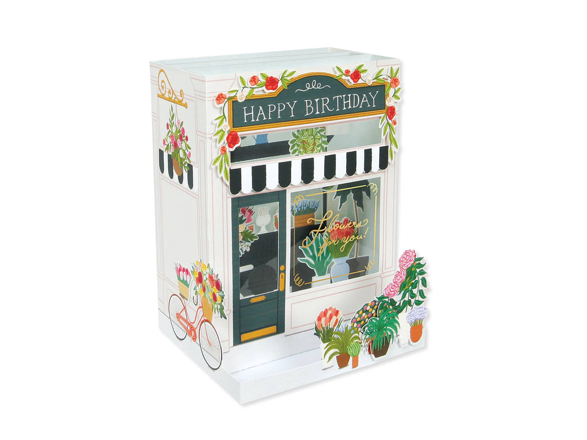 Flower Shop Birthday Tunnel Card