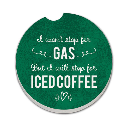 "Iced Coffee" Stone Car Coaster BULK NO PACKAGING