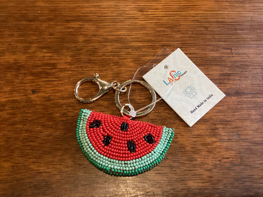 Beaded Watermelon Bag Charm