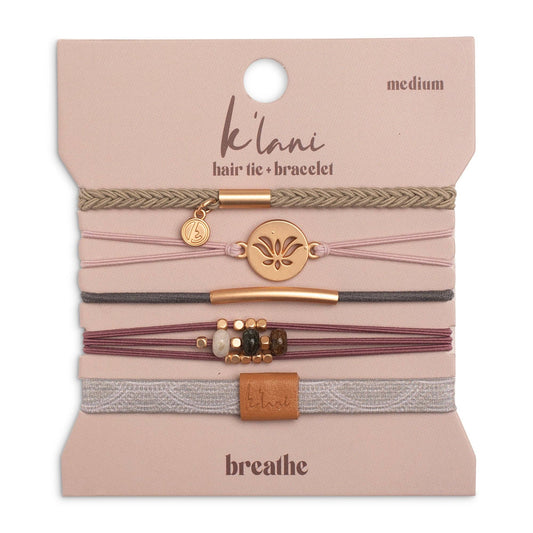 K'Lani hair tie bracelets - Breathe  Hair Tie Bracelets