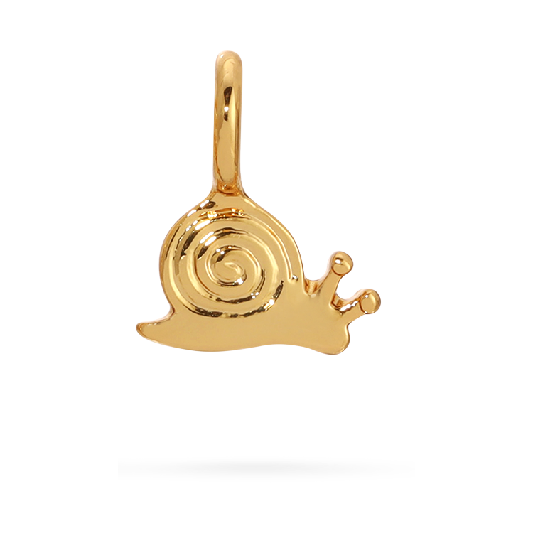 Lucky Feather - Charm Garden - Snail Charm - Gold