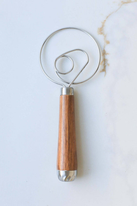 Rosewood Wooden Handle Danish Dough Whisk
