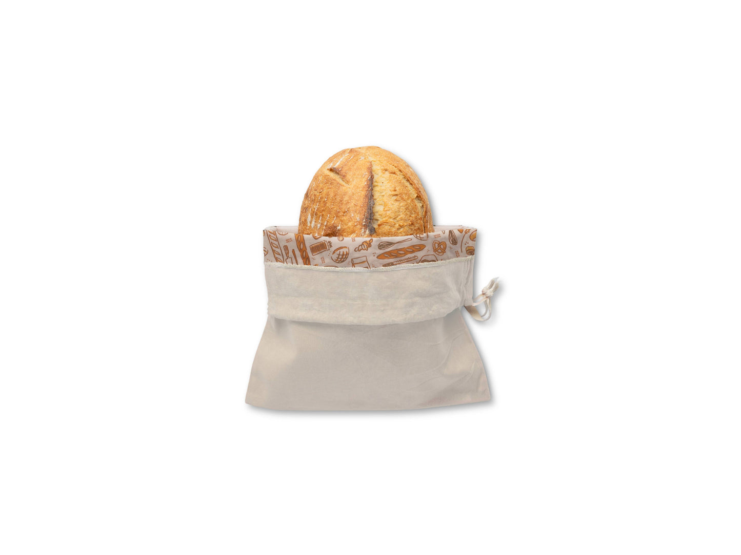 Bees Wrap Reusable Beeswax Lined Artisan Bread Bag - Natural
