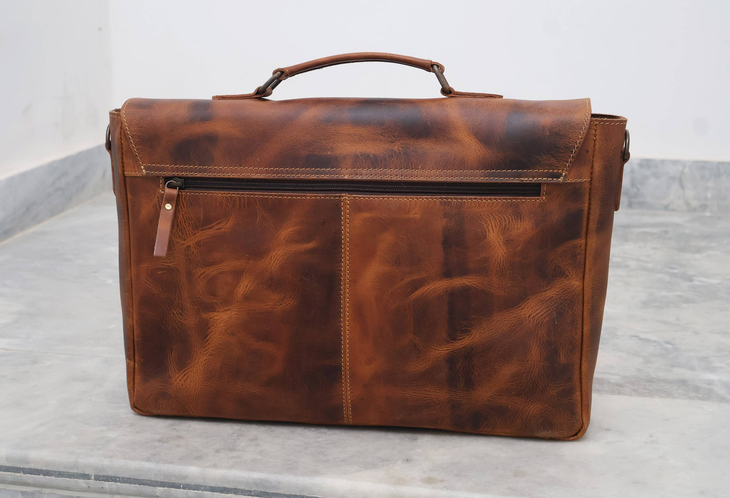 Buffalo Leather Vintage Messenger Bag