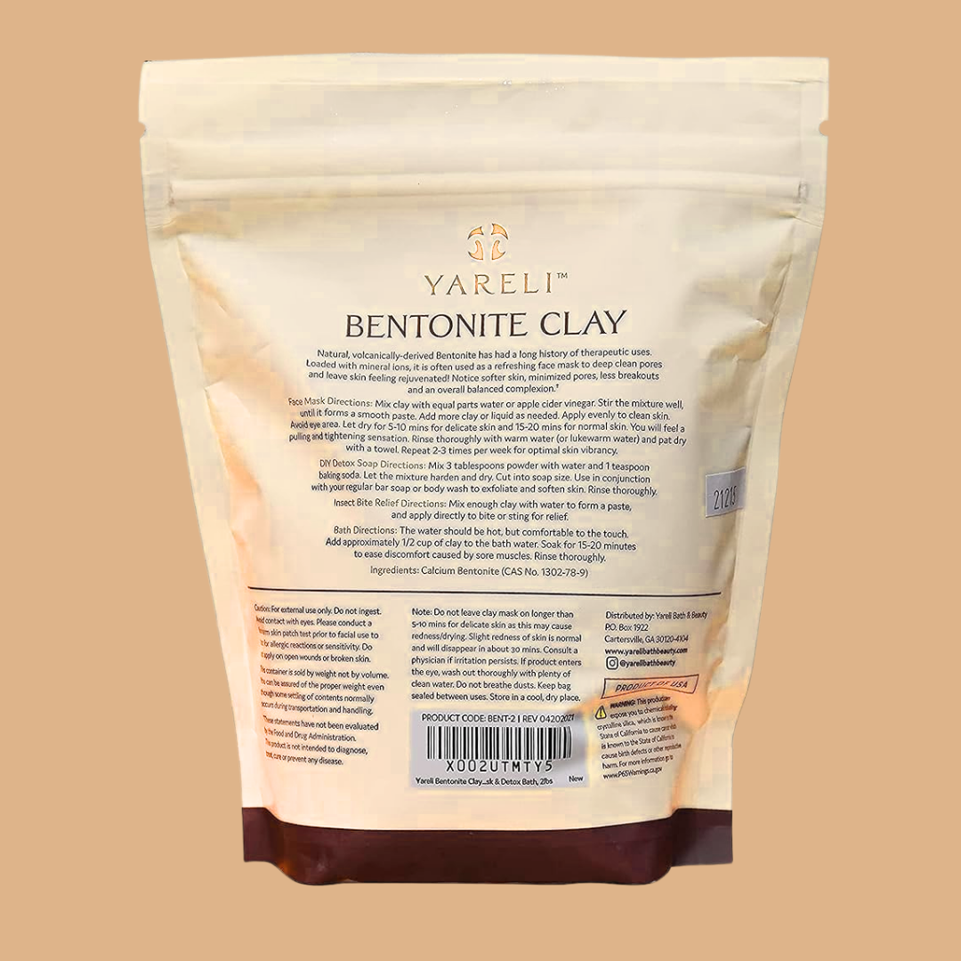 Bentonite Volcanic Clay Mask & Detox Bath for Rejuvenation