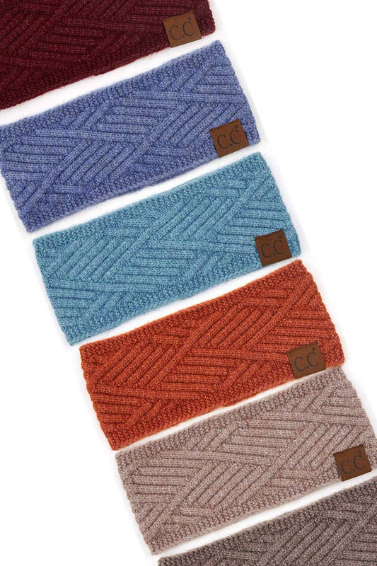 C.C Diagonal Stripe Crisscross Pattern Headwrap
