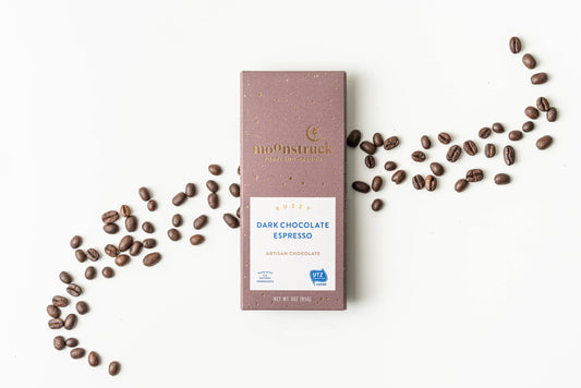 Moonstruck Chocolate Co | Buzzy Dark Espresso Chocolate Bar