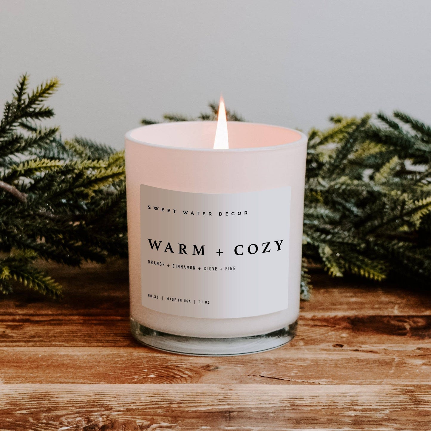 Sweet Water Decor - Warm and Cozy 11 oz Soy Candle - Christmas Decor & Gifts