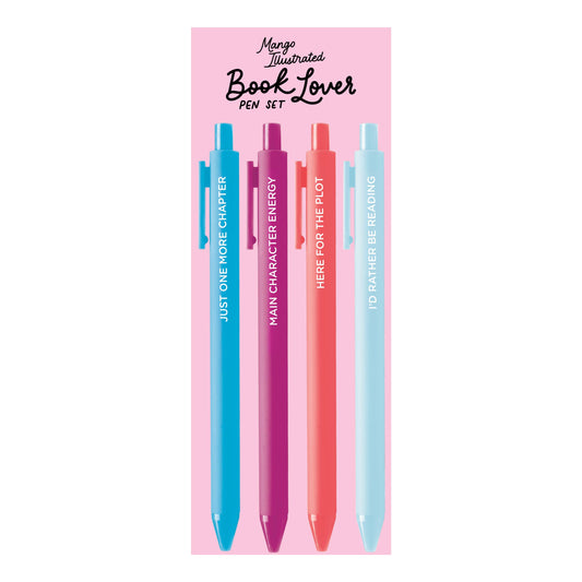 MangoIllustrated - Book Lover pen set | Pens for Readers, Writers & Bookstores