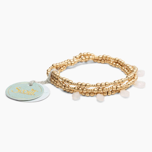 Scout Curated Wears - Metal Wrap - Timeless/Rose Quartz/Gold