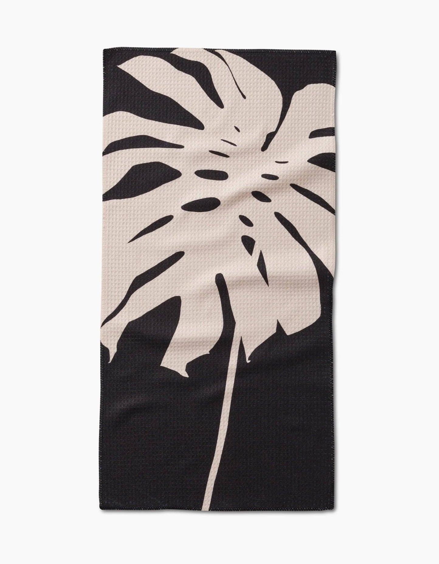 Geometry - Cream Monstera Bar Towel