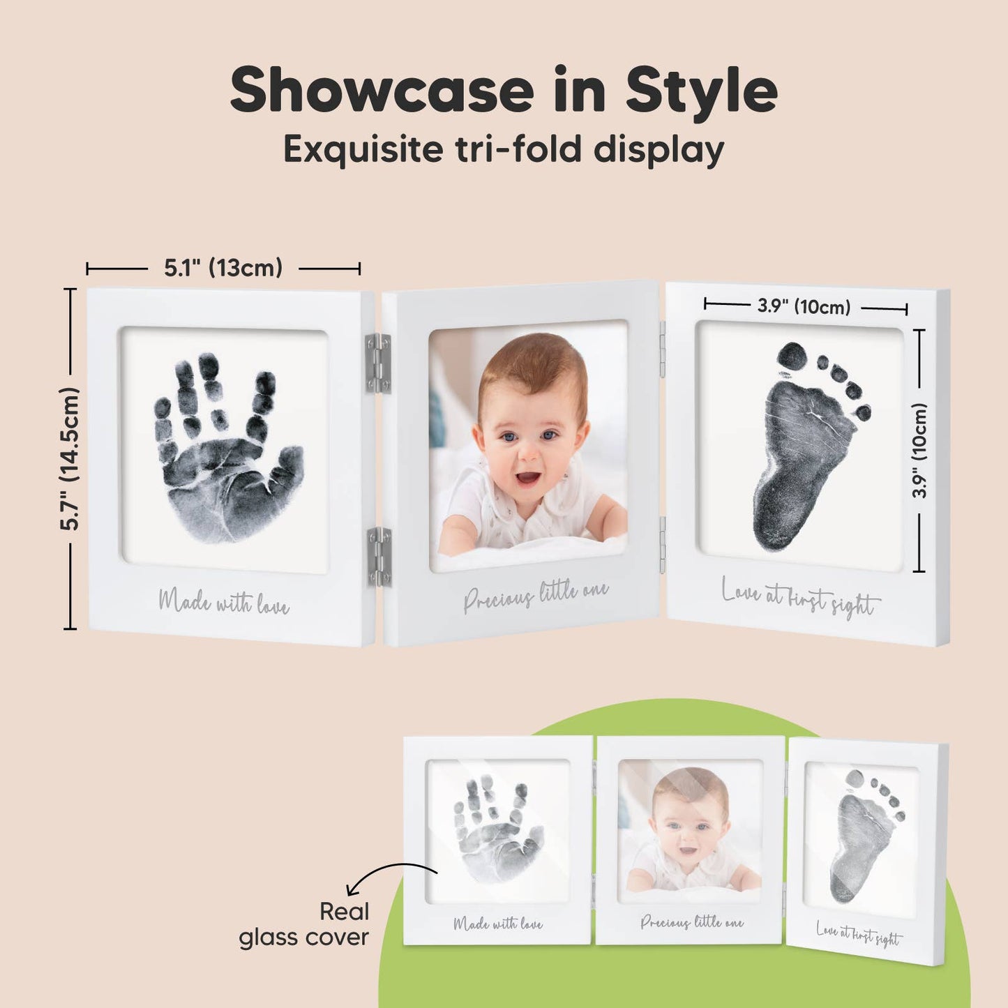 Fond Inkless Baby Handprint and Footprint Kit, Newborn Gifts