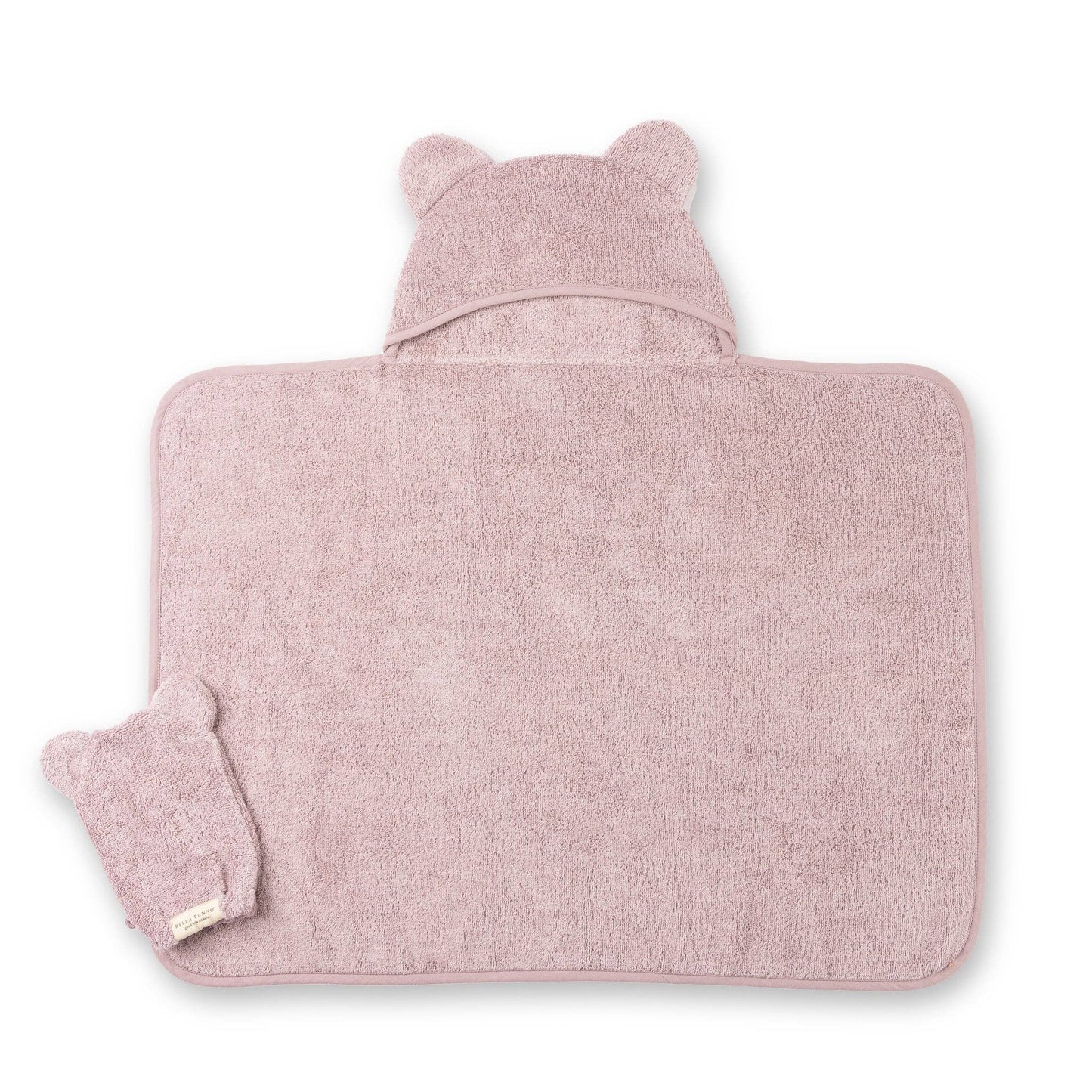 Bella Tunno - Hooded Towel + Wash Mitt Set Orchid