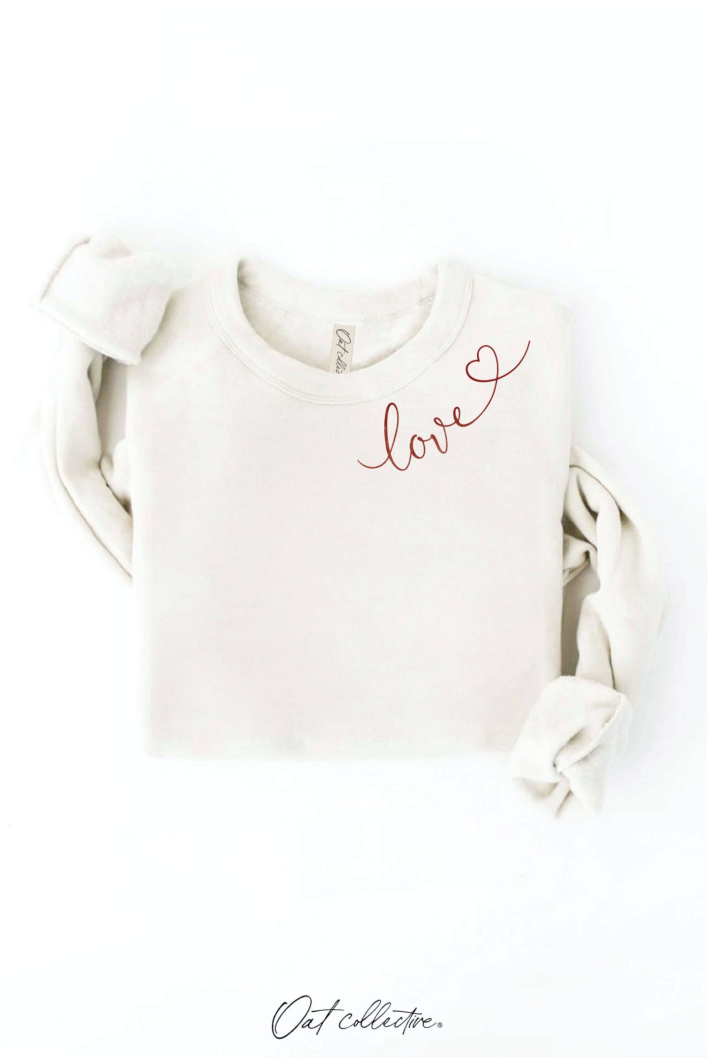 LOVE HEART NECKLINE Graphic Sweatshirt