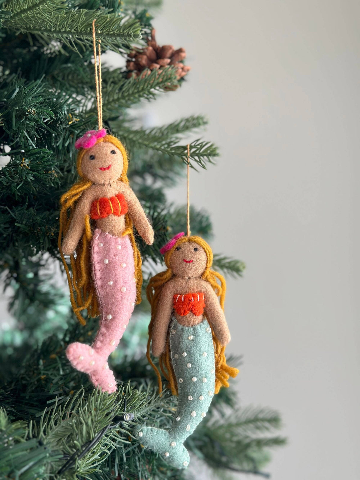 Felt Blond Mermaid Ornament