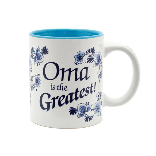 Oma is the Greatest German Blue Ceramic Coffee Mug