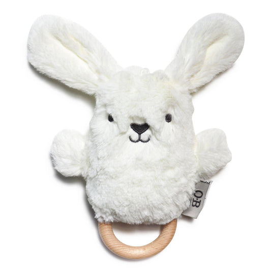 OB - Baxter Soft Blue Bunny Soft Rattle Toy 6.8"/17cm