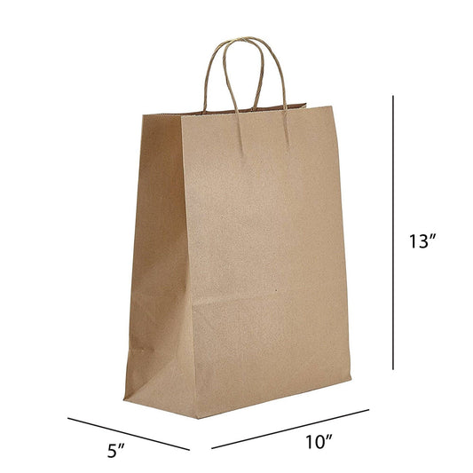 PTP BAGS - Natural/White Paper Bag - 10 x 5 x 13 (250 Pack)