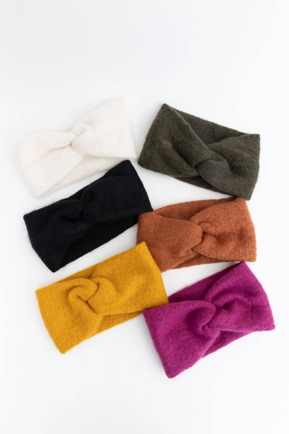 Huachi Twist Knot Boho Headband: Mustard