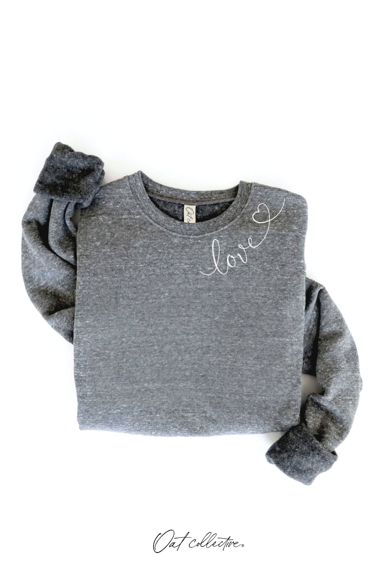 LOVE HEART NECKLINE Graphic Sweatshirt