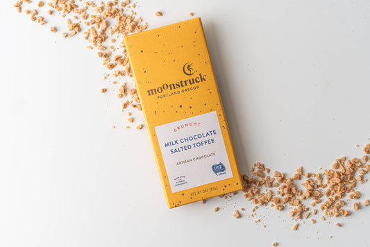Moonstruck Chocolate Co | Crunchy Milk Chocolate Salted Toffee Bar